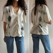 Load image into Gallery viewer, Plant Dyed Vintage Silk Button-Down Shirt
