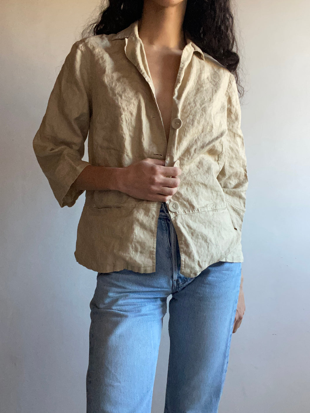 Vintage Linen Shirt-Jacket