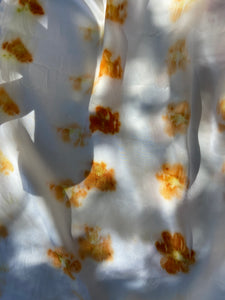 Plant Dyed Silk Pillowcase - Cosmos Flower
