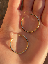 Load image into Gallery viewer, Vintage 14K Gold Hoops
