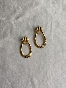 Vintage 14K Gold Door-Knocker Earrings