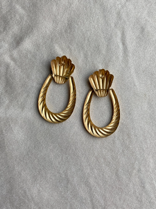 Vintage 14K Gold Door-Knocker Earrings