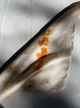 Load image into Gallery viewer, Plant Dyed Silk Scarf - Black Walnut &amp; Coreopsis Flower
